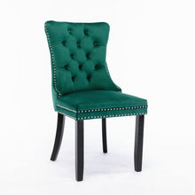 Load image into Gallery viewer, 2x Velvet Dining Chairs- Green
