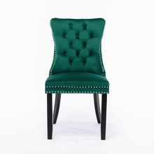 Load image into Gallery viewer, 2x Velvet Dining Chairs- Green
