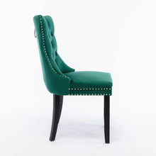 Load image into Gallery viewer, 2x Velvet Dining Chairs- Green
