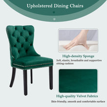 Load image into Gallery viewer, 2x Velvet Dining Chairs- Green
