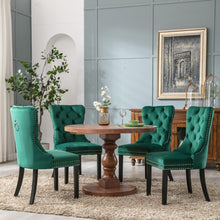 Load image into Gallery viewer, 2x Velvet Dining Chairs- Green
