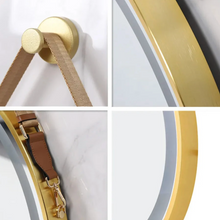 Load image into Gallery viewer, Interior Ave - LED Round Hanging Salon / Bathroom Wall Mirror - Gold - 60cm
