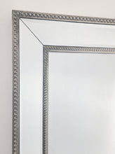 Load image into Gallery viewer, Silver Beaded Framed Mirror - X Large 190cm x 100cm
